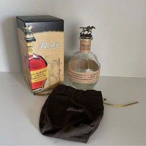 Empty Blanton’s Bourbon Whiskey Bottle - Letter T
